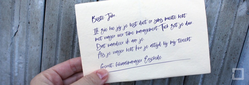 e-learning persoonlijke berichtjes